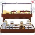 Alzata refrigerata completa di 1Pz vassoio con cupola/ un espositore 