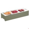Piastra refrigerata Pesce in inox cm 39 x 12,8 x H 7,5 base Salvia