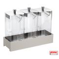 Distributore refrigerato Succhi o cereali con 3 caraffe e base Burro Caleido 