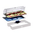 Vassoio affettati refrigerato con cupola e base Carbone Pinti 