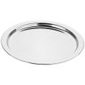 Vassoio inox tondo bordato Ø 42 cm spessore 0,8 mm