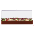 Porta affettati/formaggio refrigerato rettangolare 29x48xh21cm c/cupola