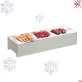 Piastra refrigerata Pesce in inox cm 39 x 12,8 x H 7,5 base Burro