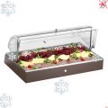 Vassoio affettati refrigerato con cupola e base Caffe Pinti 