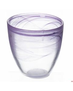 Bicchiere acqua vetro bombato Ø 8,6 x h 9 cm Viola sfumato Alabastro
