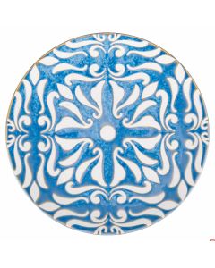 Piatto piano In ceramica Ø 22 x h 2,3 cm colore Blu Reactive