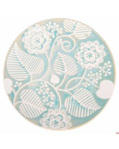 Piatto piano In ceramica Ø 22 x h 2,3 cm colore Azzurro Reactive