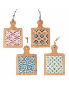 Tagliere grande in 4 assortimenti con manico 29 x 20 x h 1,2 cm Valladolid 