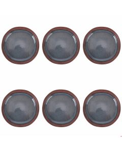 Piatti frutta in gres bordi irregolari Ø 22,0 x h 2,5 cm Bretagne Atlantique