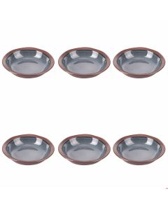 Piatti fondi in gres bordi irregolari Ø 19,5 x h 4,5 cm Bretagne Atlantique