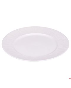 Piatto frutta in porcellana Ø 22,3 x h 2,5 cm bordo lavorato colore Panna Horeca