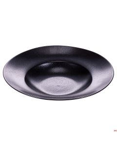 Piatto fondo in gres ruvido Ø 28 x h 5,5 cm colore Nero Horeca