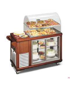 Carrello frigo per pasticceria con vetrinetta e cupola doppia °C +4°~+10° 