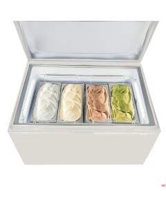 Refrigeratore gelato da banco per 4 vaschette da 5 lt o 8 da 2,5 lt