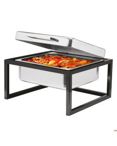 Scaldavivande professionale GN 2/3 inox con telaio Nero
