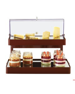 Alzata refrigerata completa di 1Pz vassoio con cupola/ un espositore 