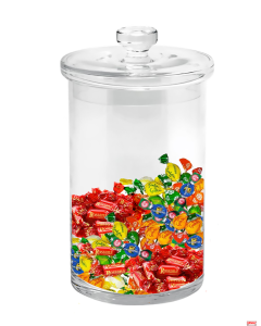 Vaso vetro con coperchio 14 x h 29,5 cm