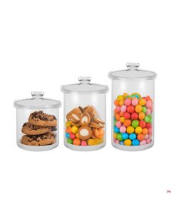 Vaso pasticceria in vetro con coperchio 14 cm Altezza da 17,5 a 29,5 cm