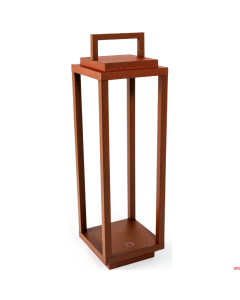 Lampada da tavolo ricaricabile Col/Corten 100x100 mm