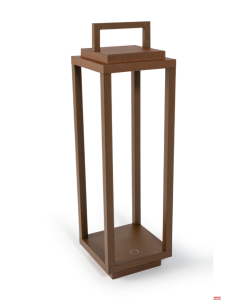 Lampada da tavolo ricaricabile Col/Corten 140x140 mm sconto quantità