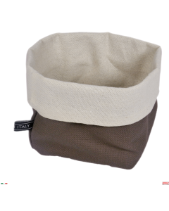 Cestino per pane tessuto cotone 18 x 18 x h 18 cm opzione cuscino riscaldato