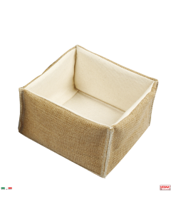 Cestino pane juta cm 14 x 14 x 8 h interno cotone