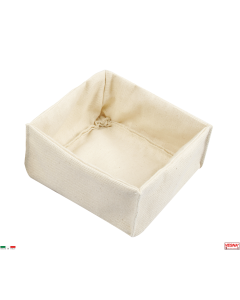 Cestino pane beige cm 19 x 19 x 10 h tessuto cotone