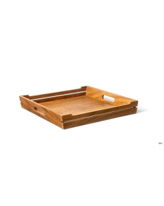 Cassetta in legno quadrata Life 35x35x5h cm