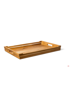 Cassetta rettangolare in legno Life 52,5x35x5h cm