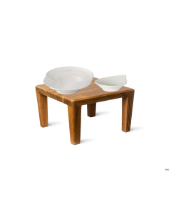 Alzata quadrata in legno Life 25x25x h 15 cm