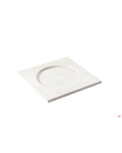 Base per vaso in vetro bianco 20x20xH 1 cm 