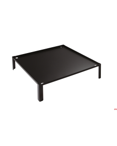 Alzata presentazione 40 x 40 x h 9 cm acciaio verniciato nero