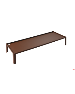 Alzata presentazione 20 x 60 x h 9 cm acciaio verniciato corten