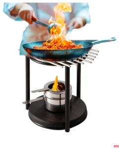 Fornelletto per bistecchiera in acciaio 18/10 H 21 cm