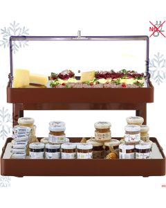 Alzata refrigerata completa di 1Pz vassoio con cupola/ un espositore 