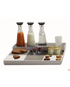 Espositore refrigerato C/caraffe base legno massello bianca