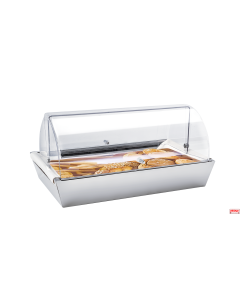 Cestino pane Buffet in acciaio inox con cupola 50x30 cm