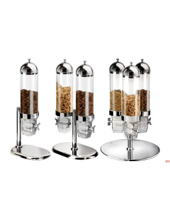 Distributori muesli e cereali con base in acciaio inox 18/10