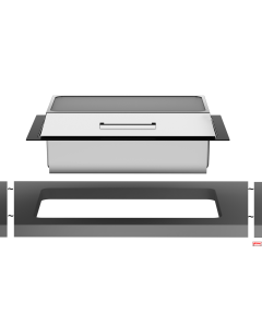 Chafing Dish professionale GN 1/1 da incasso con coperchio in vetro
