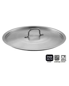 Coperchi inox 18/10 da Ø 20 a 50 cm piano con maniglia Expo-Hotel