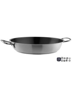 Tegame inox antiaderente 2 maniglie triplo fondo da 32 a 40 cm Catering Expo