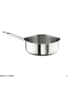 Casseruole a induzione basse inox 1 manico da cm Ø 16 a 24 Tender 