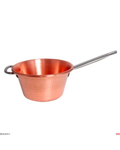 Paiolo in rame per polenta 26 cm con manico in inox professionale Pinti