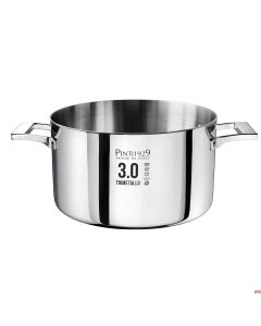 Casseruole trimetallo fonde da 20 a 28 cm senza coperchio inox Pinti1929