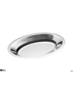 Piatto ovale salumi 42x31 cm inox spessore 0,7 mm Pinti