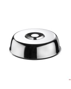 Cloche inox 18/10 rotonda con pomolo cm 25 e 30 per vassoi rotondi