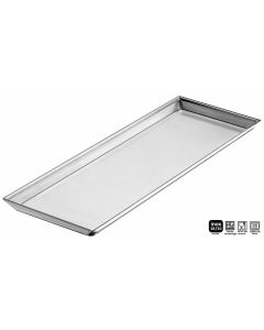Bacinella per pasticceria inox cm 58 x 12 x h 2 spessore mm 1,0