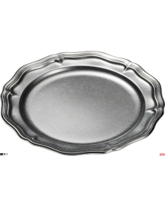 Sottopiatto vassoio inox 18/10 Stone washed tondo Ø 32 cm Chippendale