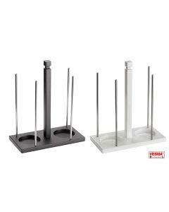 Base porta ciotole 24 Pz Ø 12 cm 15x30xh36 Wengè senza ciotole