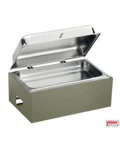 Chafing Dish professionale riscaldato fuoco vivo Base/Salvia 